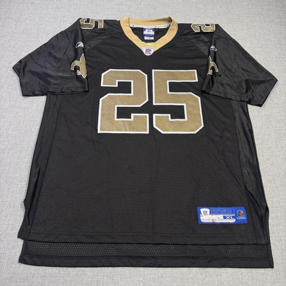Reebok New Orleans Saints Reggie Bush Jersey Mens XL Black NFL Football